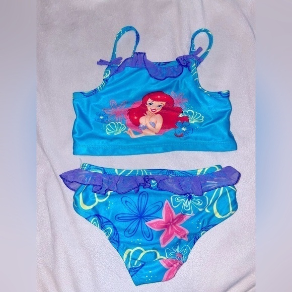 GIRLS toddler bathing suit Disney The Little Mermaid swimsuit bikini - Picture 1 of 10
